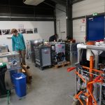 Racks und Equipment im Workshop